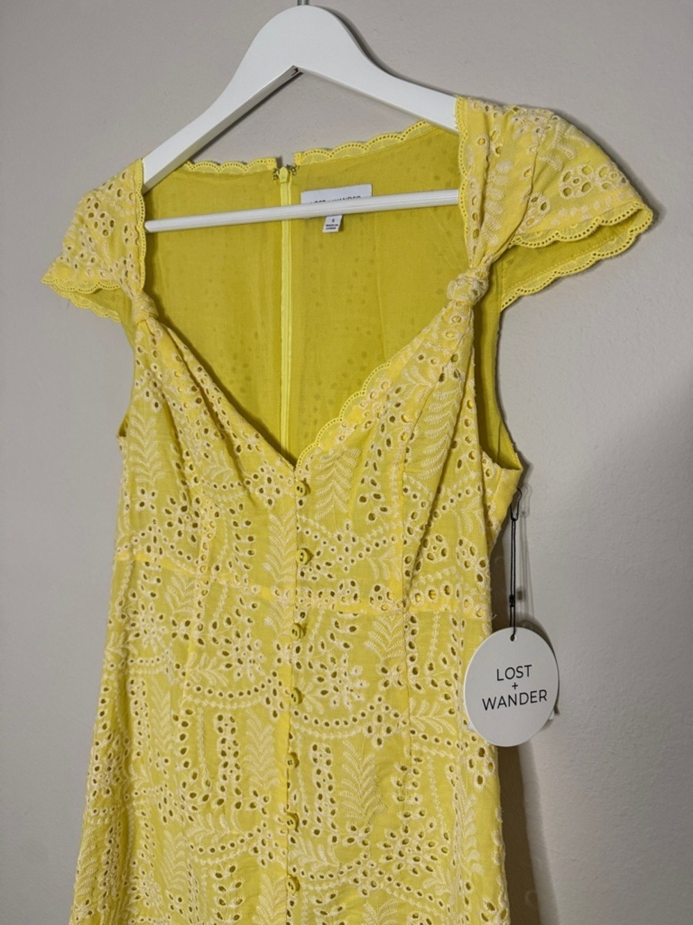 Lost + Wander Lemon Drop Midi Dress [LA0444] - Picture 6 of 11